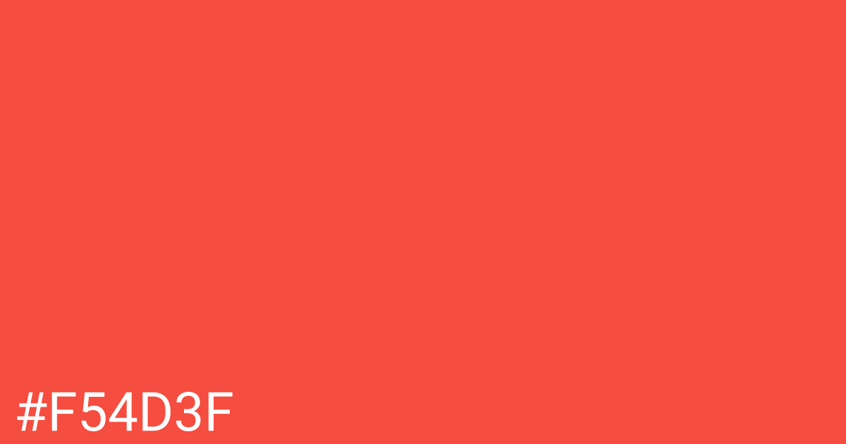 Hex color #f54d3f graphic