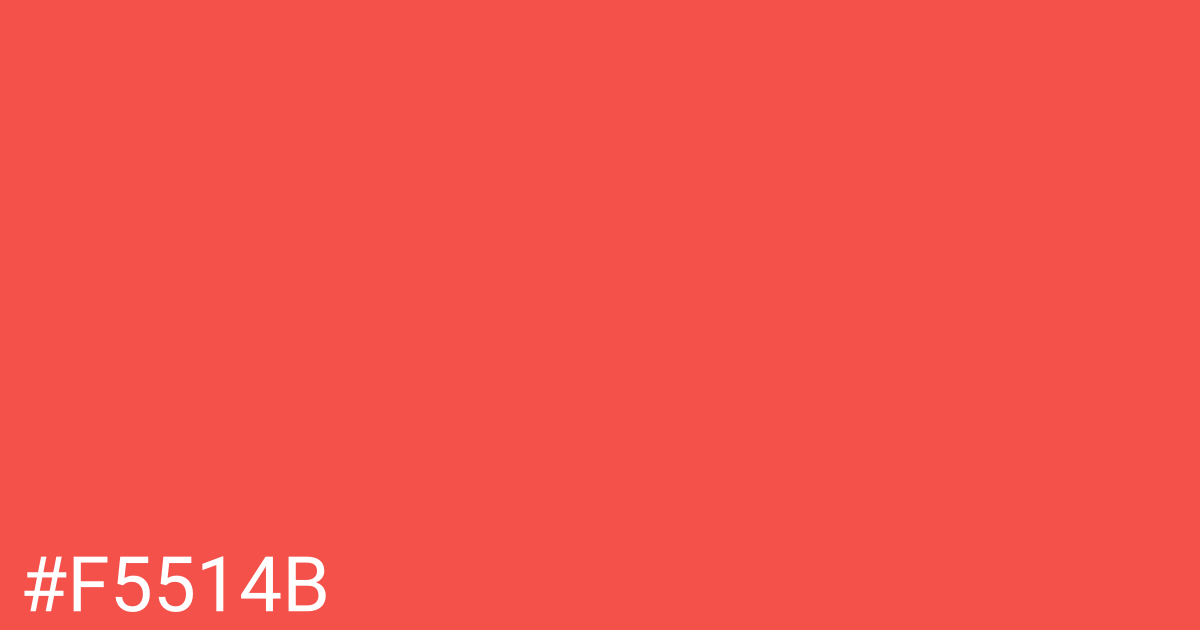 Hex color #f5514b graphic