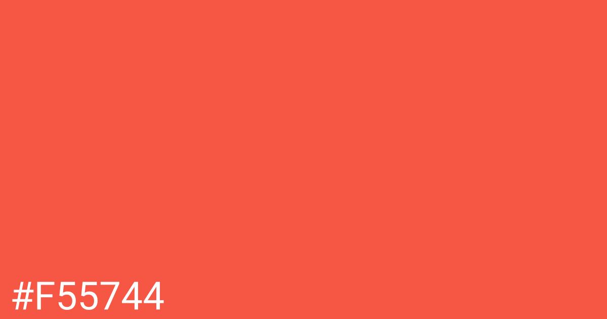 Hex color #f55744 graphic