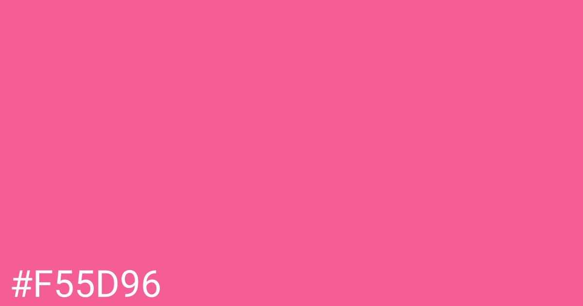Hex color #f55d96 graphic