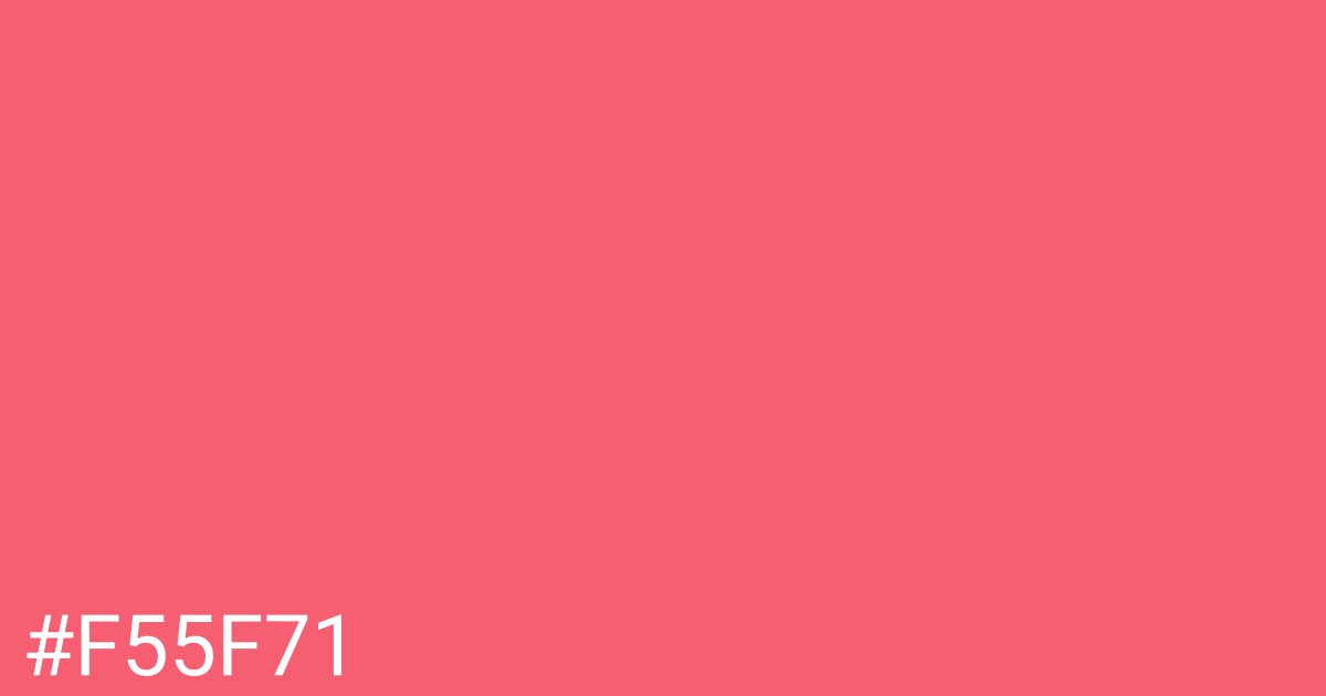 Hex color #f55f71 graphic