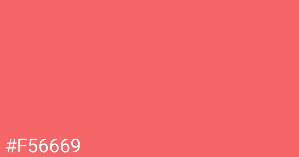 Hex color #f56669 graphic