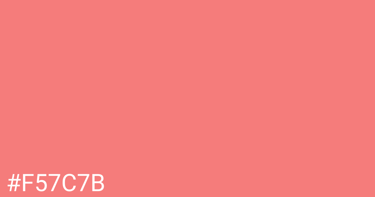 Hex color #f57c7b graphic