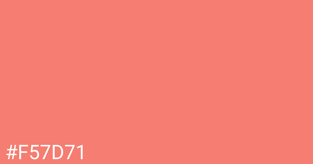 Hex color #f57d71 graphic