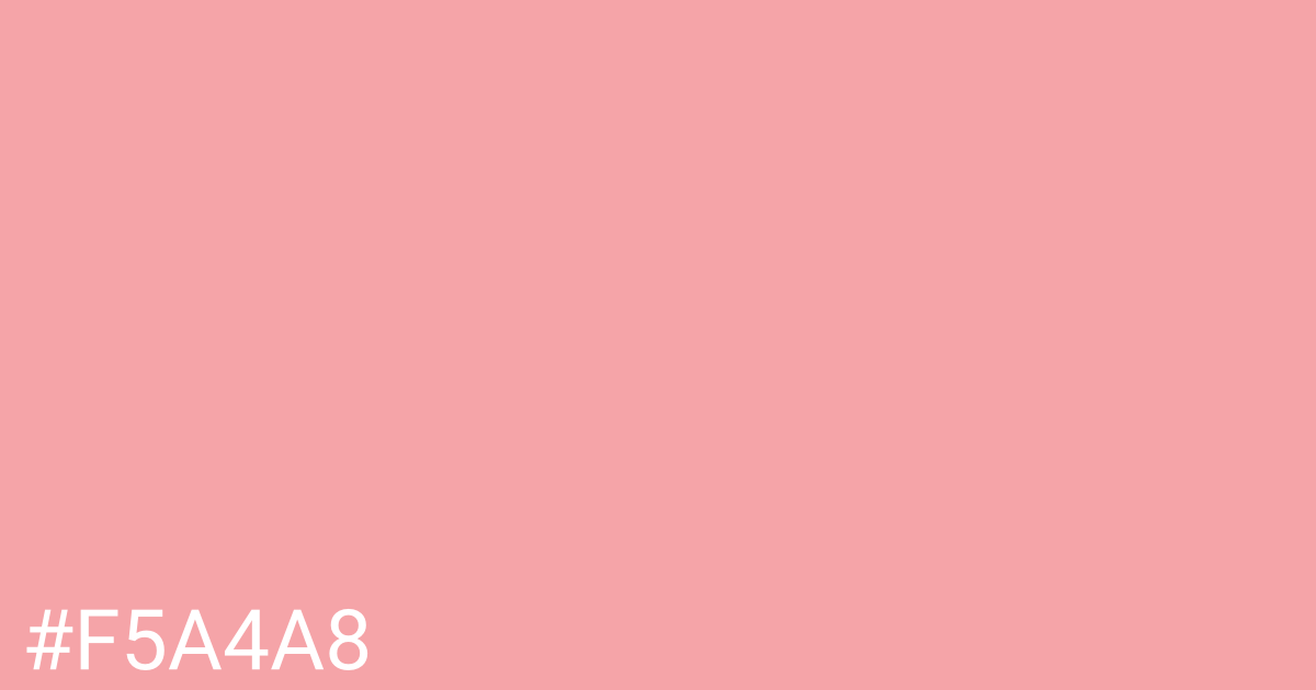 Hex color #f5a4a8 graphic