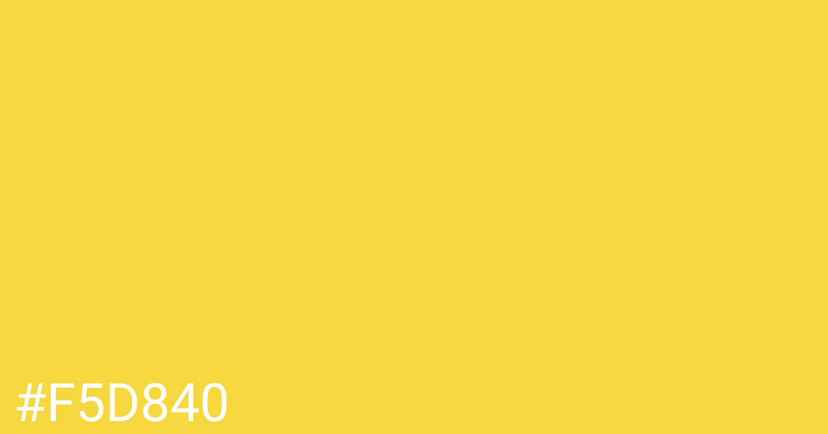 Hex color #f5d840 graphic