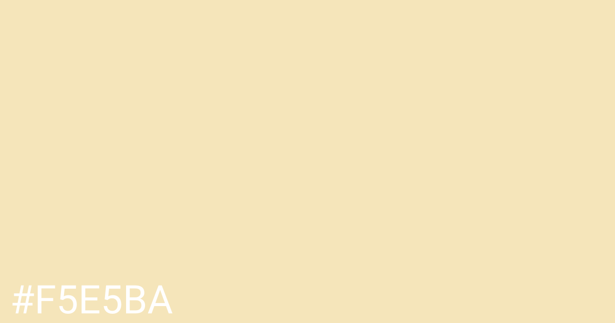 Hex color #f5e5ba graphic