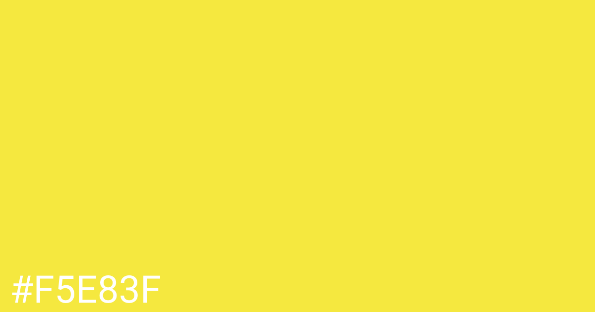 Hex color #f5e83f graphic