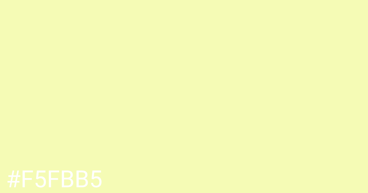 Hex color #f5fbb5 graphic