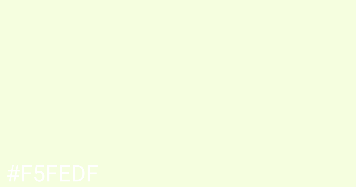 Hex color #f5fedf graphic