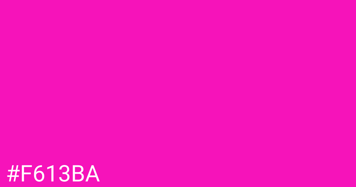 Hex color #f613ba graphic