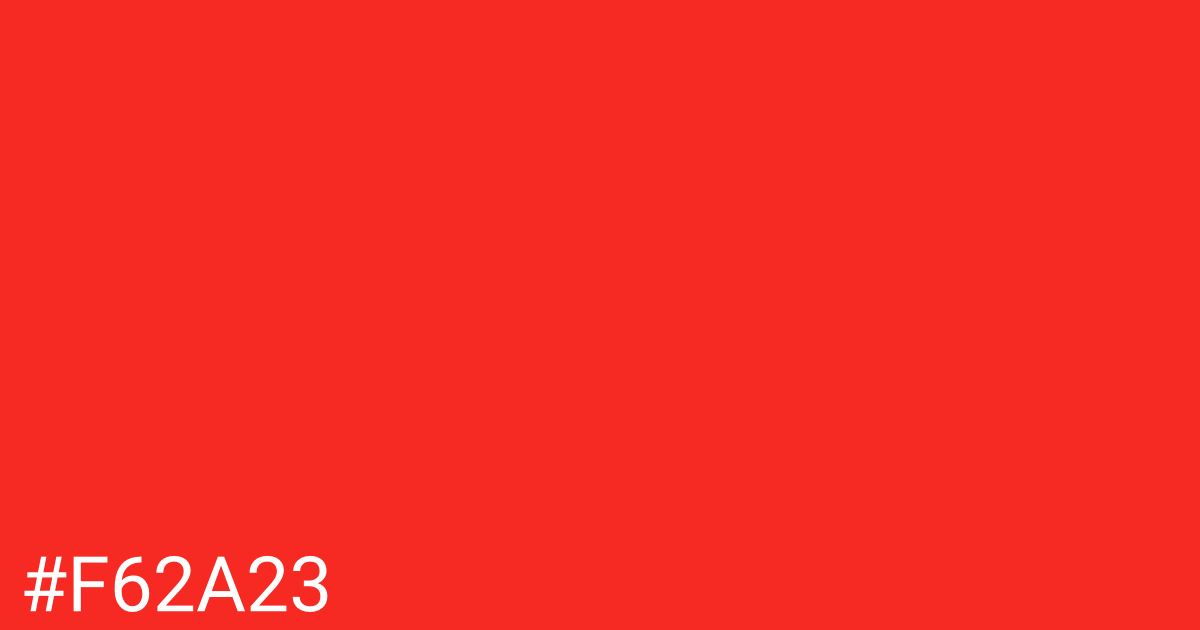 Hex color #f62a23 graphic