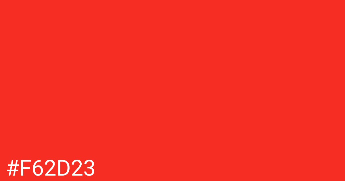 Hex color #f62d23 graphic