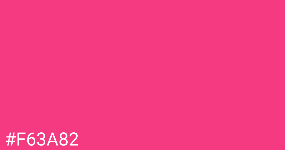 Hex color #f63a82 graphic
