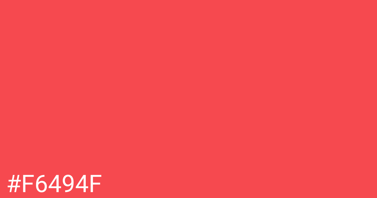 Hex color #f6494f graphic