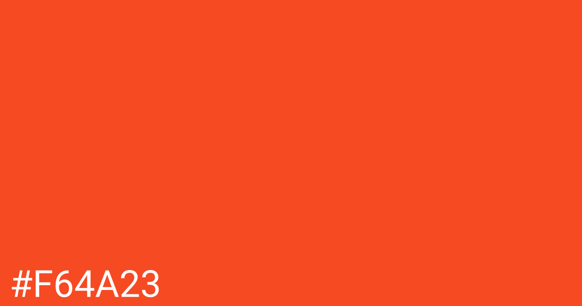 Hex color #f64a23 graphic