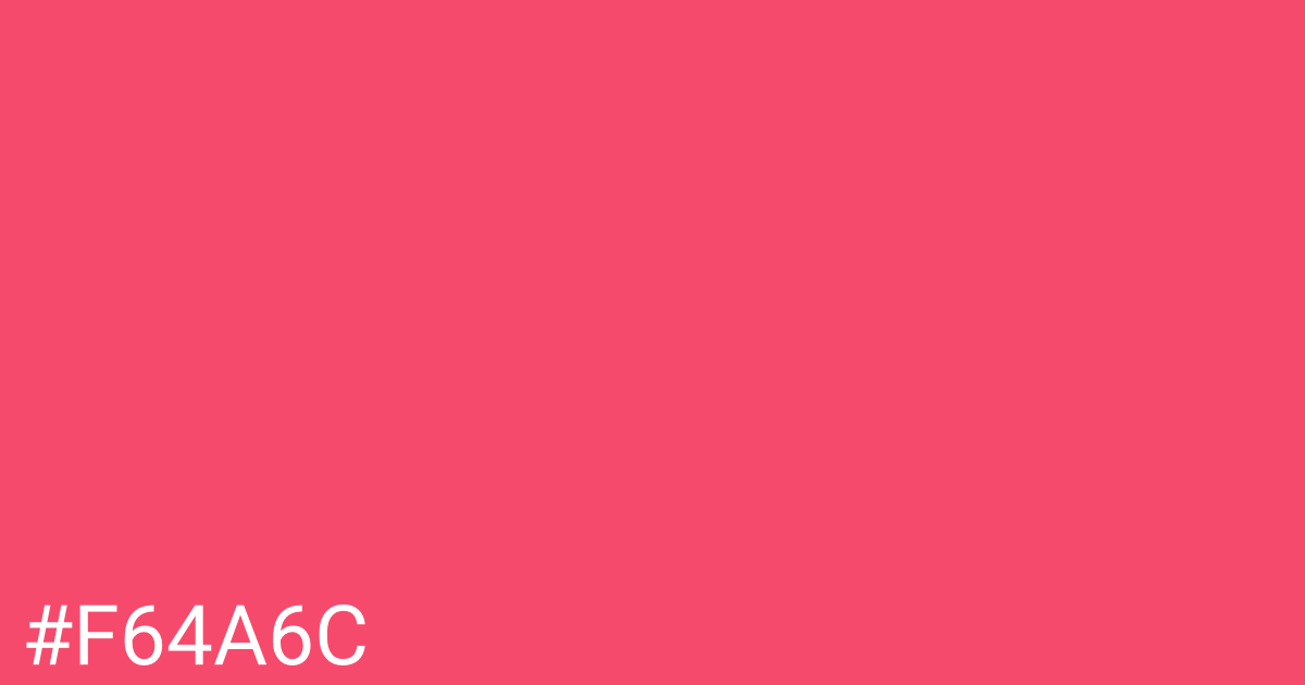 Hex color #f64a6c graphic