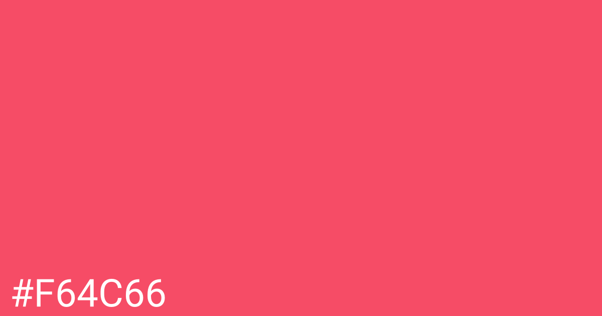 Hex color #f64c66 graphic