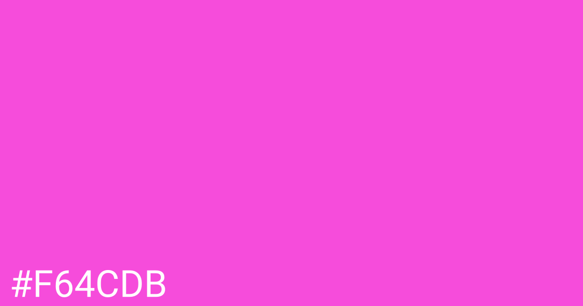 Hex color #f64cdb graphic