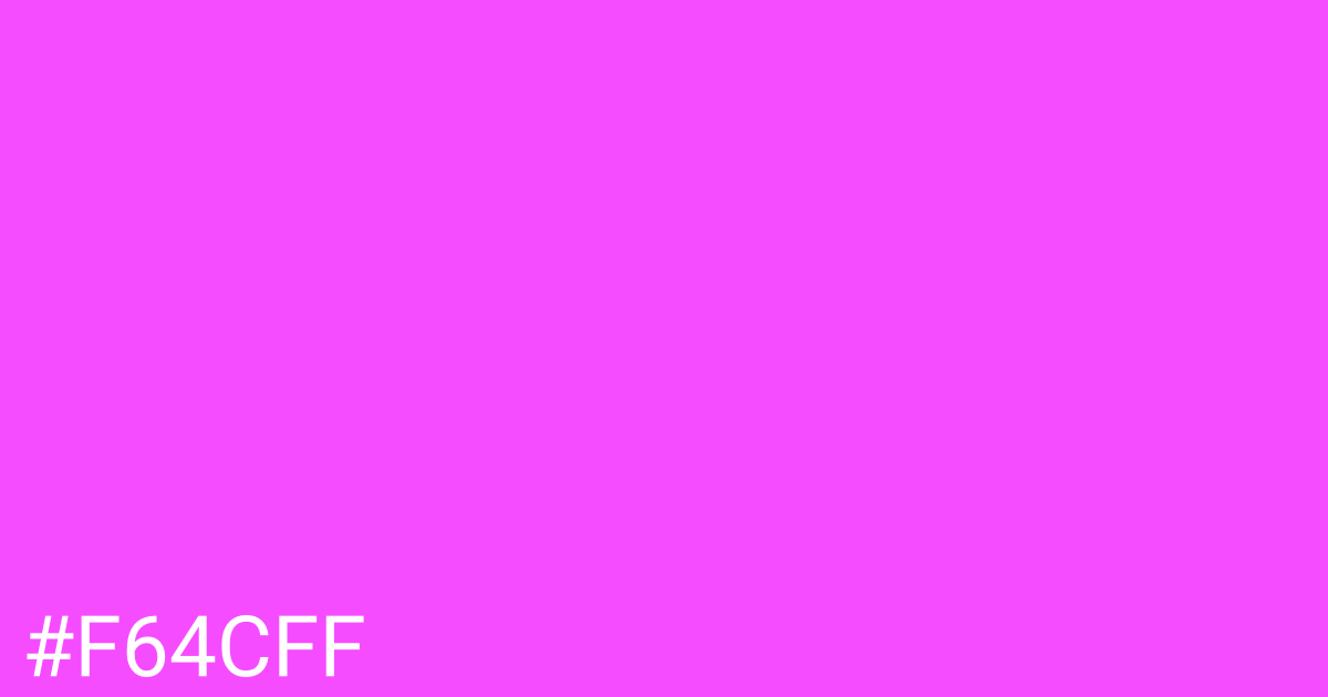 Hex color #f64cff graphic