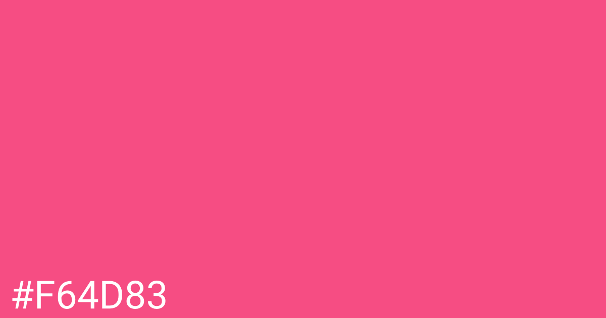 Hex color #f64d83 graphic