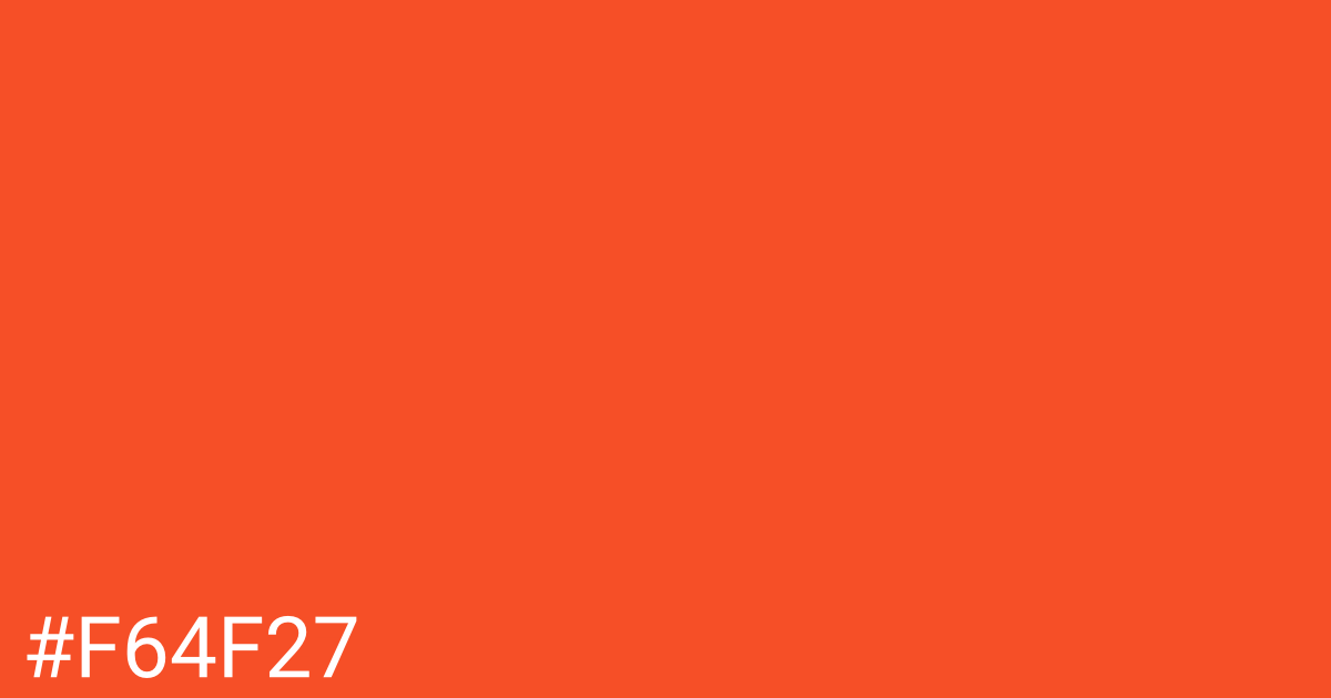 Hex color #f64f27 graphic