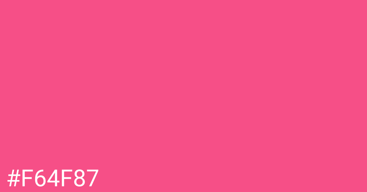 Hex color #f64f87 graphic