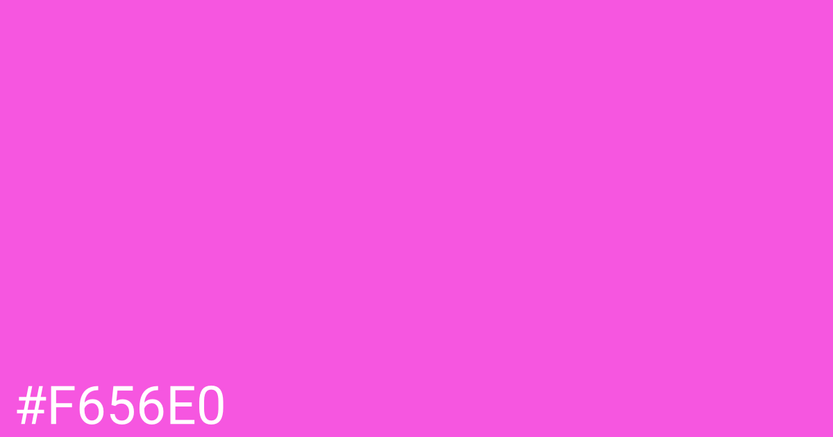 Hex color #f656e0 graphic