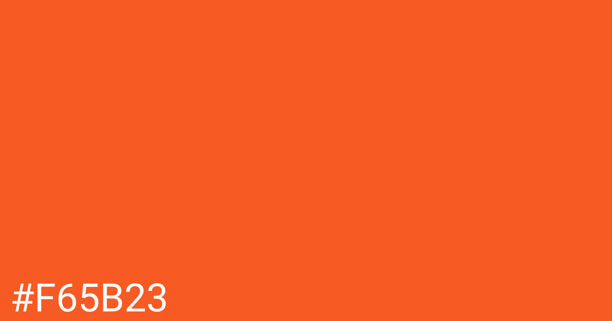 Hex color #f65b23 graphic