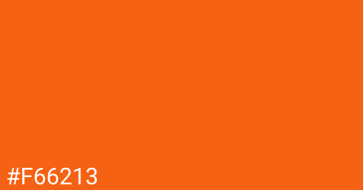 Hex color #f66213 graphic