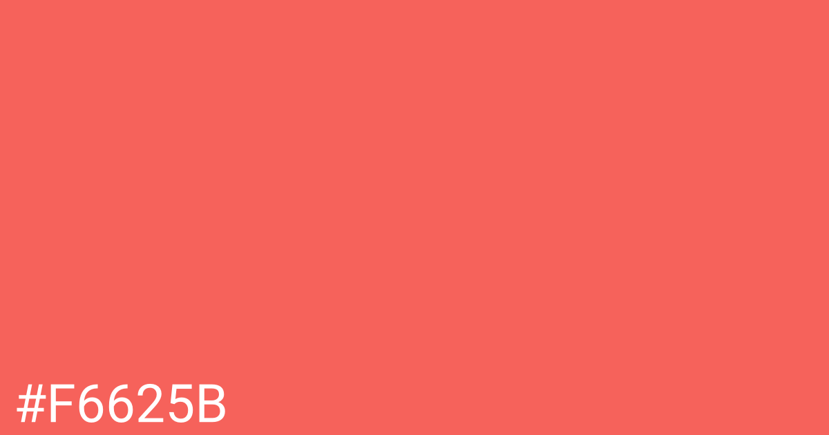 Hex color #f6625b graphic