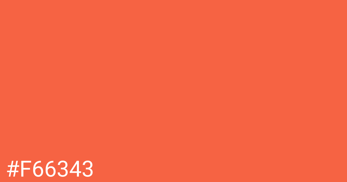 Hex color #f66343 graphic