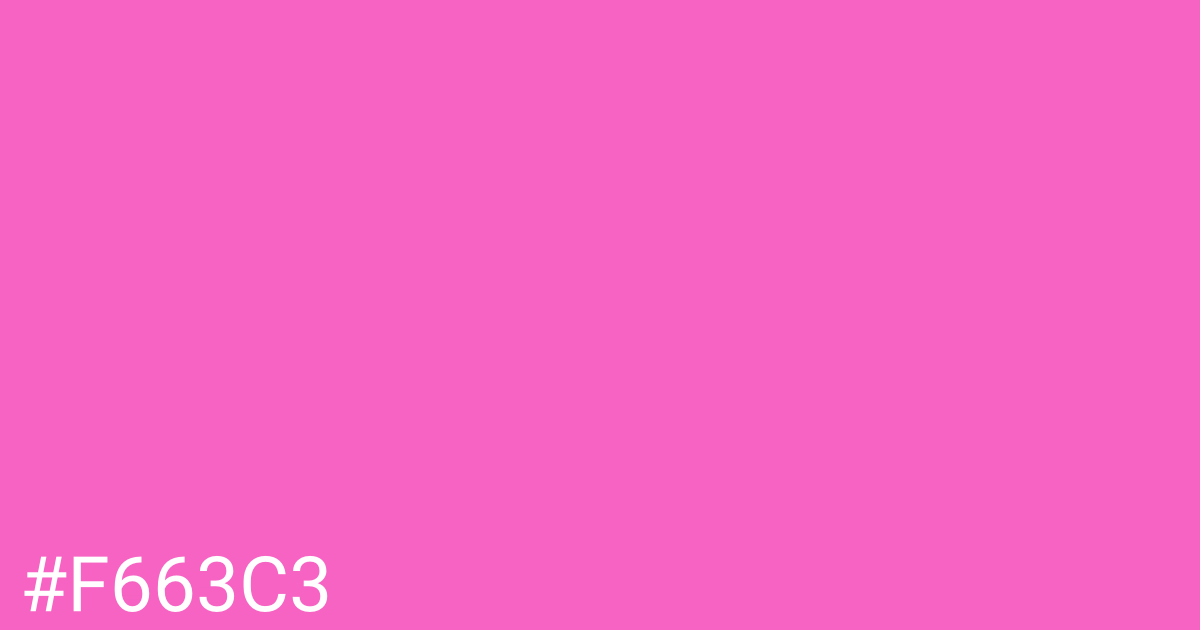 Hex color #f663c3 graphic