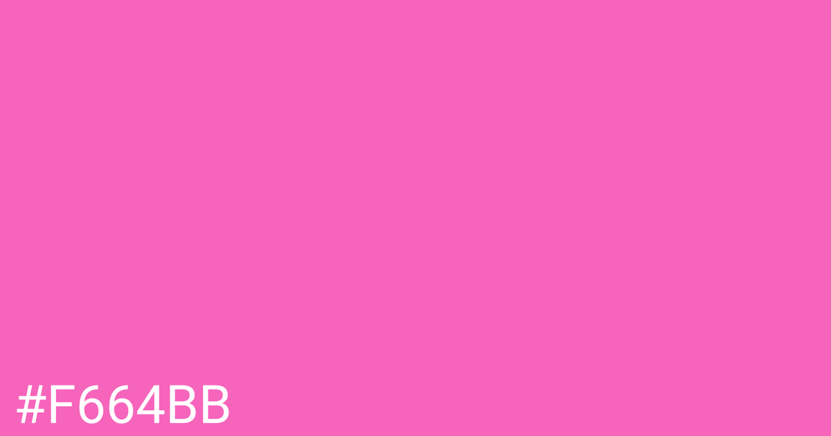 Hex color #f664bb graphic