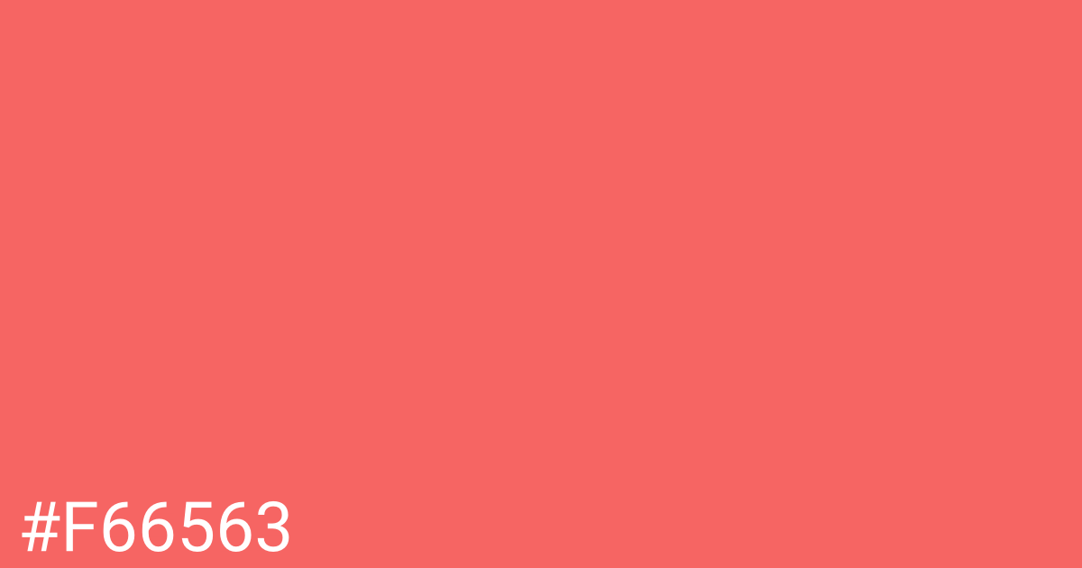 Hex color #f66563 graphic