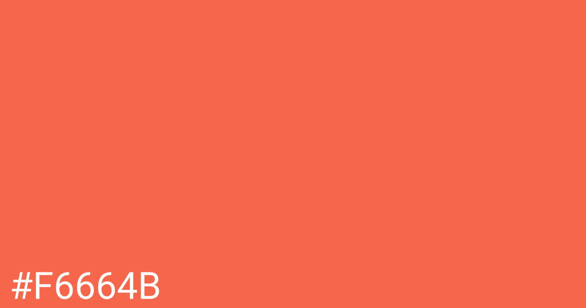 Hex color #f6664b graphic