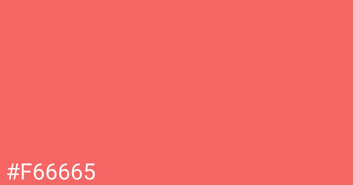 Hex color #f66665 graphic