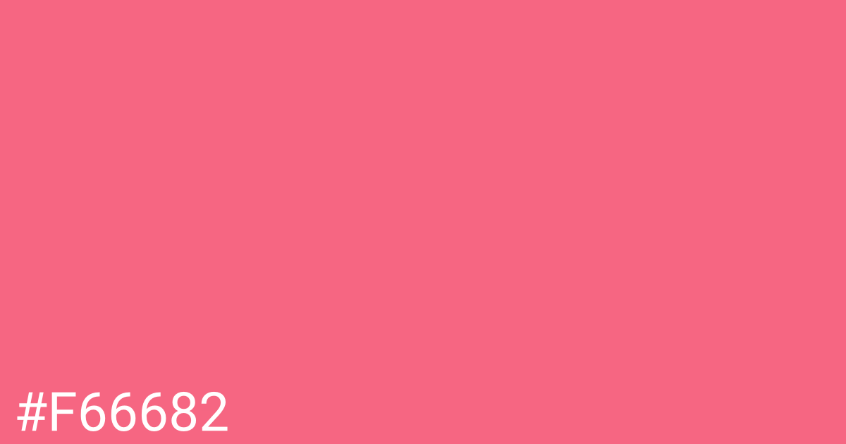 Hex color #f66682 graphic
