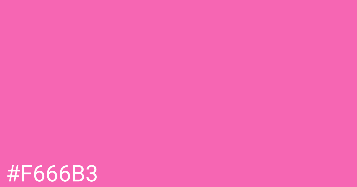 Hex color #f666b3 graphic