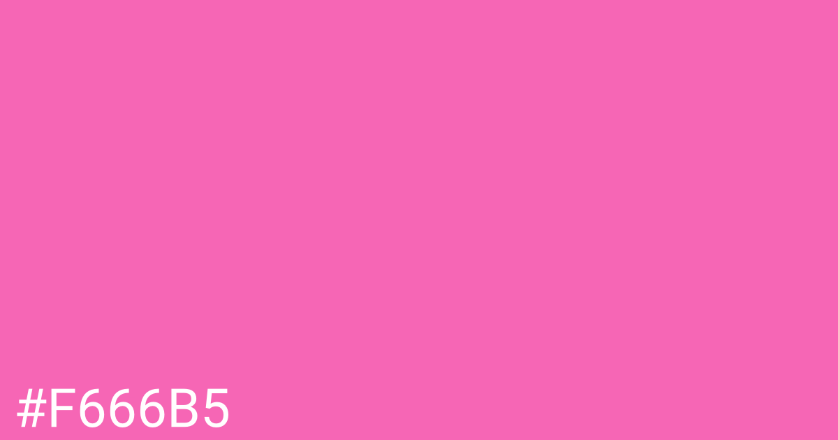 Hex color #f666b5 graphic