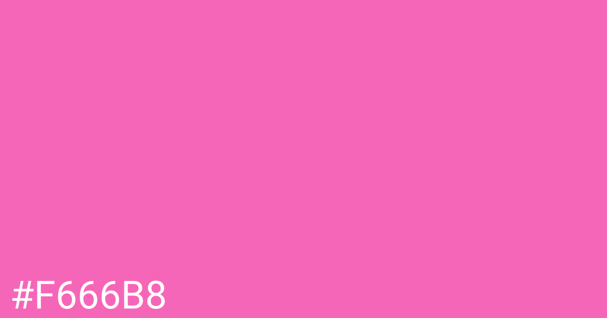 Hex color #f666b8 graphic