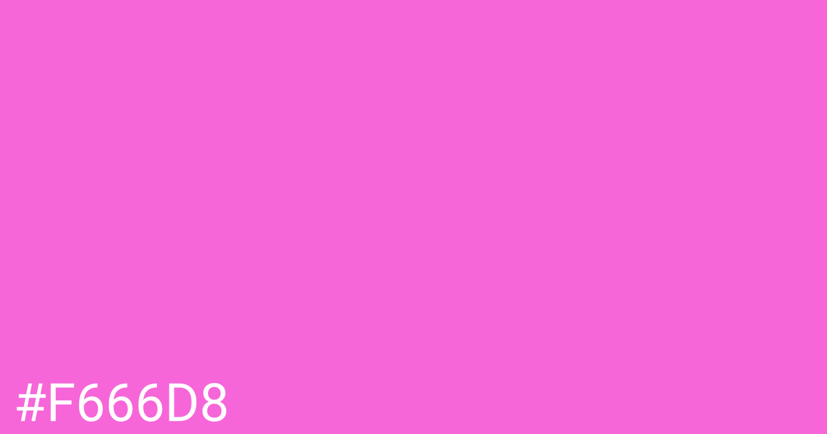 Hex color #f666d8 graphic