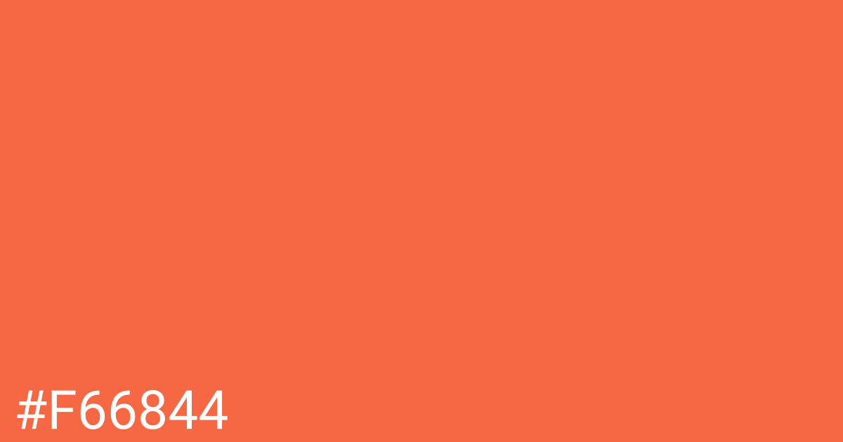 Hex color #f66844 graphic