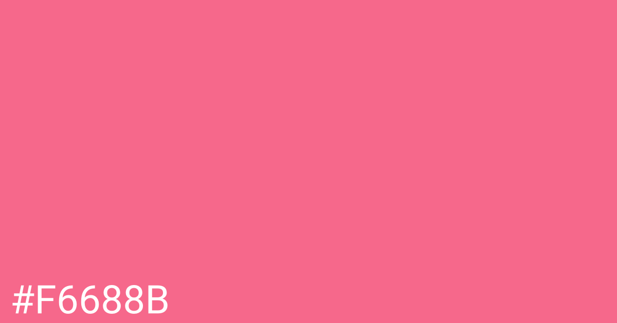 Hex color #f6688b graphic