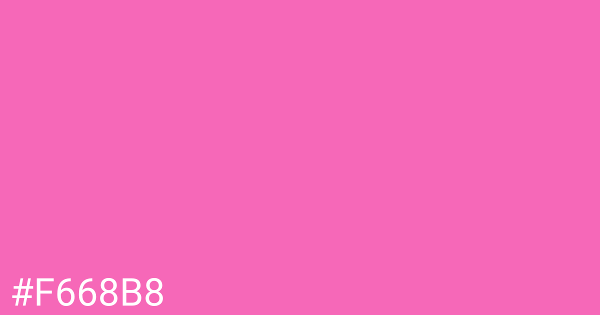 Hex color #f668b8 graphic