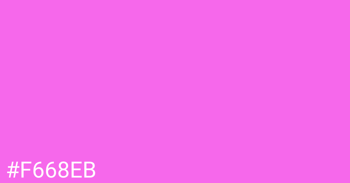 Hex color #f668eb graphic