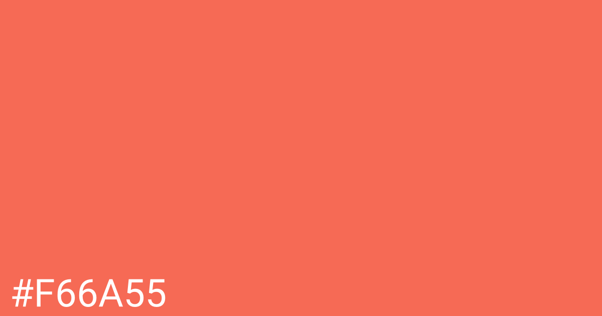 Hex color #f66a55 graphic