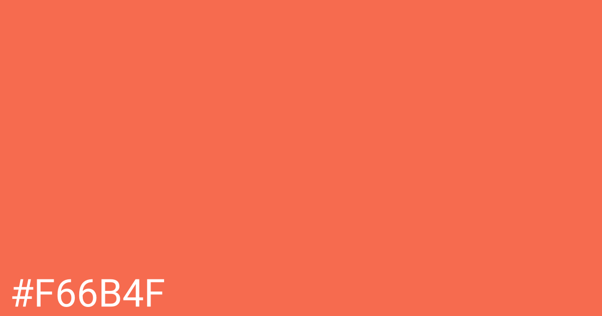 Hex color #f66b4f graphic