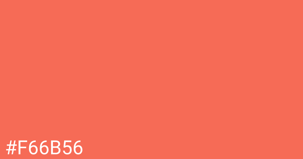 Hex color #f66b56 graphic