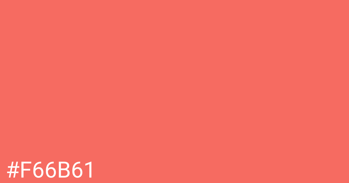 Hex color #f66b61 graphic